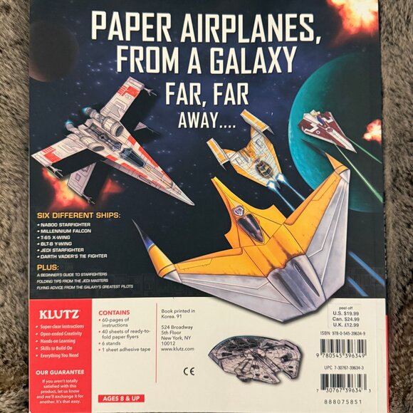 Harper/Klutz Labs Star Wars Folded Flyers Starfighter Paper Airplane Book - Picture 10 of 10